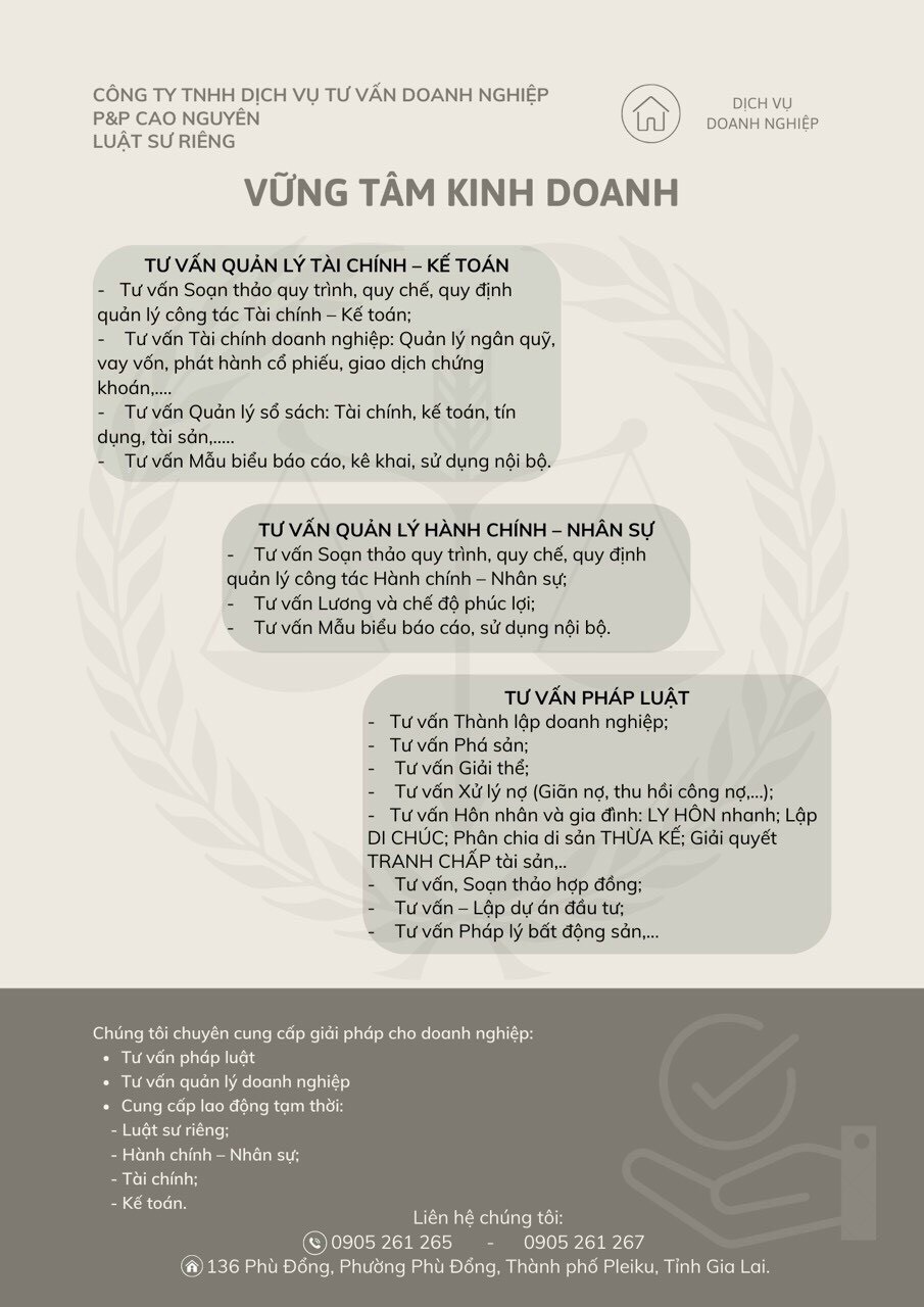 Luật Sư Riêng hợp tác với P&P Cao Nguyên: